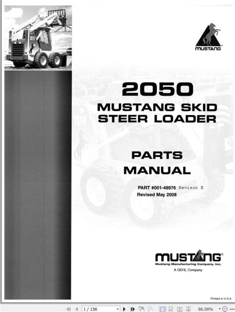 mustang skid steer service manuals|mustang 2050 parts diagram.